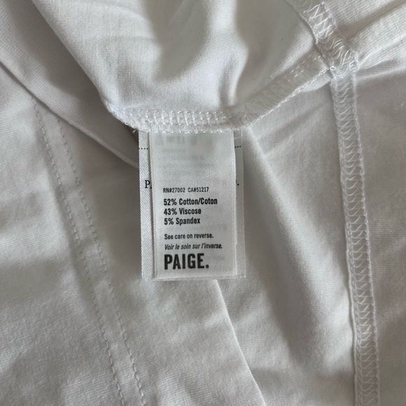 Paige Men’s Garrett Henley White Long Sleeve Tee Size XXL NWT - Picture 7 of 8